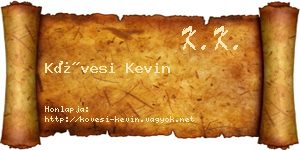 Kövesi Kevin névjegykártya